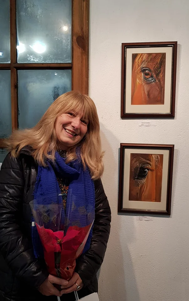 Vasilka Sotirova in her studio
